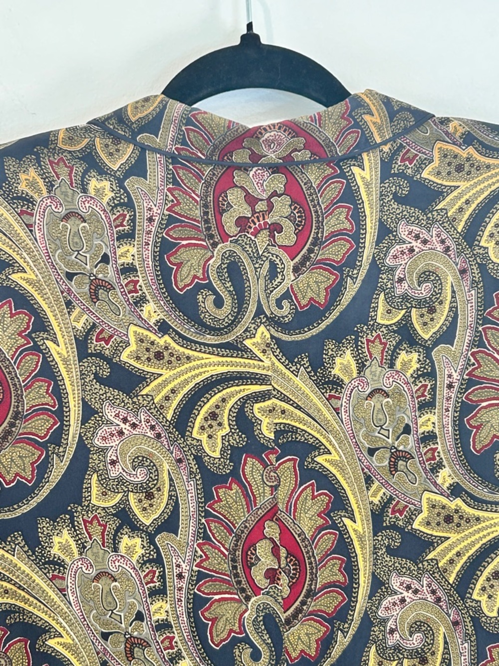 Alfred Sung 90s 100% Silk Paisley Oversized Blazer Size 6 - Picture 9 of 10
